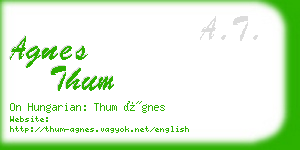 agnes thum business card